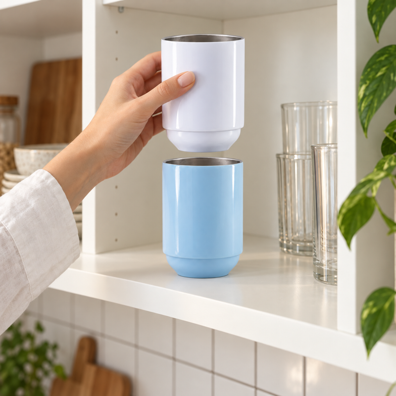 350ml Stackable Stainless Steel Tumbler without Lid