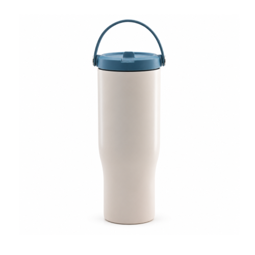 40oz Double-Wall Stainless Steel Vacuum Insulated Tumbler with Leakproof Screw-On Lid, PP Straw Spout and Carry Handle