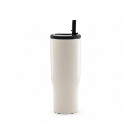 40oz Double-Wall Stainless Steel Vacuum Insulated Tumbler with Leakproof Screw-On Lid, PP Straw Spout and Carry Handle
