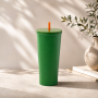 24oz Double-Wall Vacuum Insulated Tumbler with Lid & Reusable PP Straw