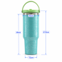 40oz Traveller Tumbler with Leakproof Screw-On Lid, Simple Flip Straw, PP Straw Spout and Carry Handle