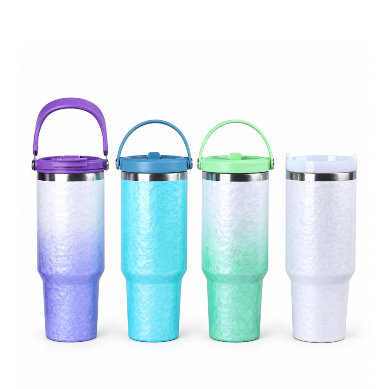 40oz Traveller Tumbler with Leakproof Screw-On Lid, Simple Flip Straw, PP Straw Spout and Carry Handle