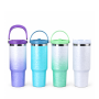 40oz Traveller Tumbler with Leakproof Screw-On Lid, Simple Flip Straw, PP Straw Spout and Carry Handle