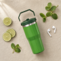 20oz Double-Wall Stainless Steel Vacuum Insulated Tumbler with Leakproof Screw-On Lid, PP Straw Spout and Carry Handle