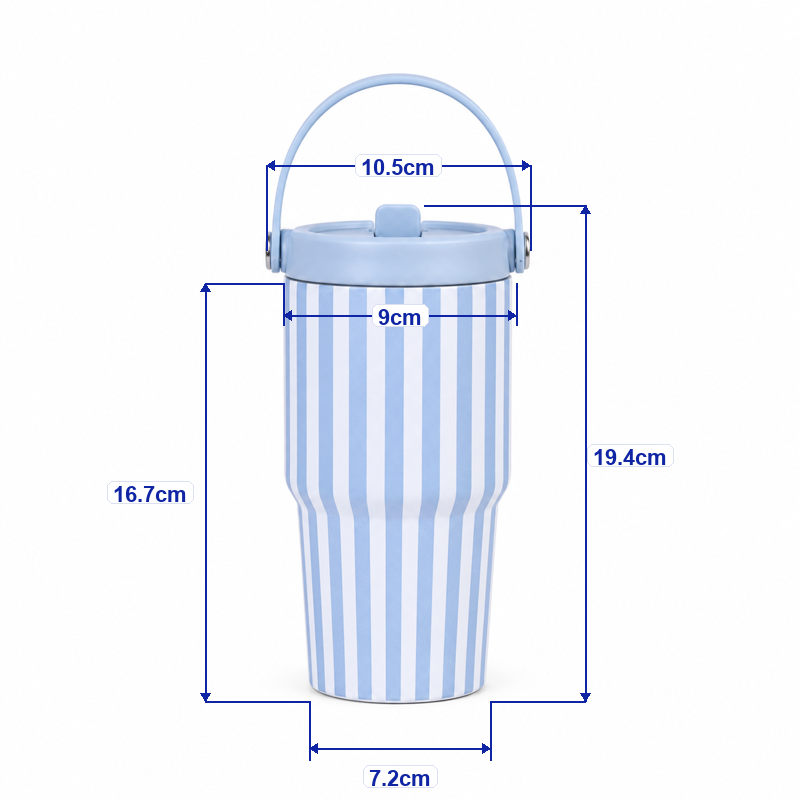 20oz Kids Tumbler with Leakproof Screw-On Lid, Simple Flip Straw, PP Straw Spout and Carry Handle
