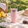 20oz Kids Tumbler with Leakproof Screw-On Lid, Simple Flip Straw, PP Straw Spout and Carry Handle
