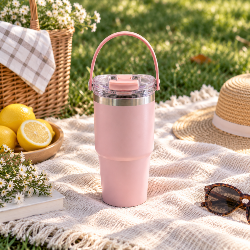 20oz Kids Tumbler with Leakproof Screw-On Lid, Simple Flip Straw, PP Straw Spout and Carry Handle