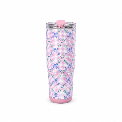 30oz Double-Wall Vacuum Insulated Tumbler with Spill-Resistant 2-in-1 Straw & Sip Lid