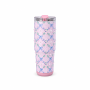 30oz Double-Wall Vacuum Insulated Tumbler with Spill-Resistant 2-in-1 Straw & Sip Lid