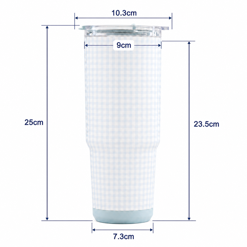 30oz Double-Wall Vacuum Insulated Tumbler with Spill-Resistant 2-in-1 Straw & Sip Lid