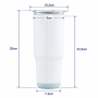 30oz Double-Wall Vacuum Insulated Tumbler with Spill-Resistant 2-in-1 Straw & Sip Lid