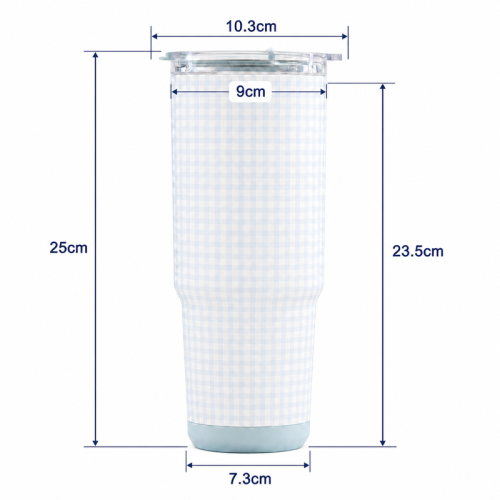 30oz Double-Wall Vacuum Insulated Tumbler with Spill-Resistant 2-in-1 Straw & Sip Lid