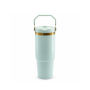30oz Double-Wall Stainless Steel Vacuum Insulated Tumbler with Leakproof Screw-On Lid, PP Straw Spout and Carry Handle