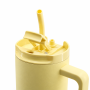 30oz Double-Wall Vacuum Insulated Tumbler with Handle & Spill-Resistant 2-in-1 Straw/Sip Lid