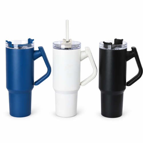 40oz Adventure Quencher Vacuum Insulated Tumbler with Side Handle and Interchangeable Screw-On Lids