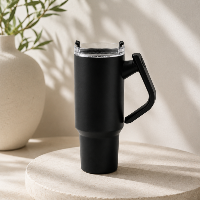 40oz Adventure Quencher Vacuum Insulated Tumbler with Side Handle and Interchangeable Screw-On Lids