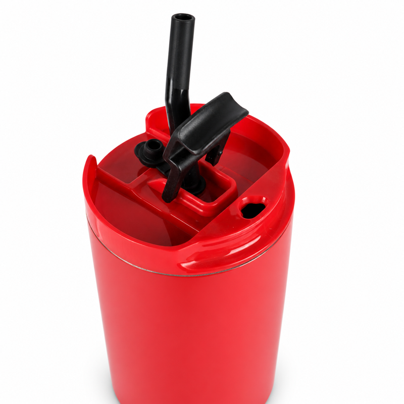 40oz Double-Wall Vacuum Insulated Tumbler with Handle & Spill-Resistant 2-in-1 Straw/Sip Lid