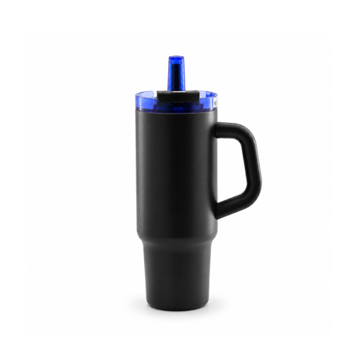 40oz Stainless Steel Vacuum Insulated Tumbler with 2-in-1 Locking Leakproof Screw-On Lid, Straw & Tea Infuser