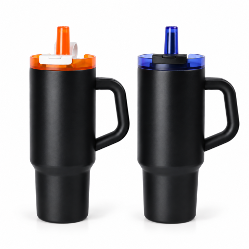 40oz Stainless Steel Vacuum Insulated Tumbler with 2-in-1 Locking Leakproof Screw-On Lid, Straw & Tea Infuser