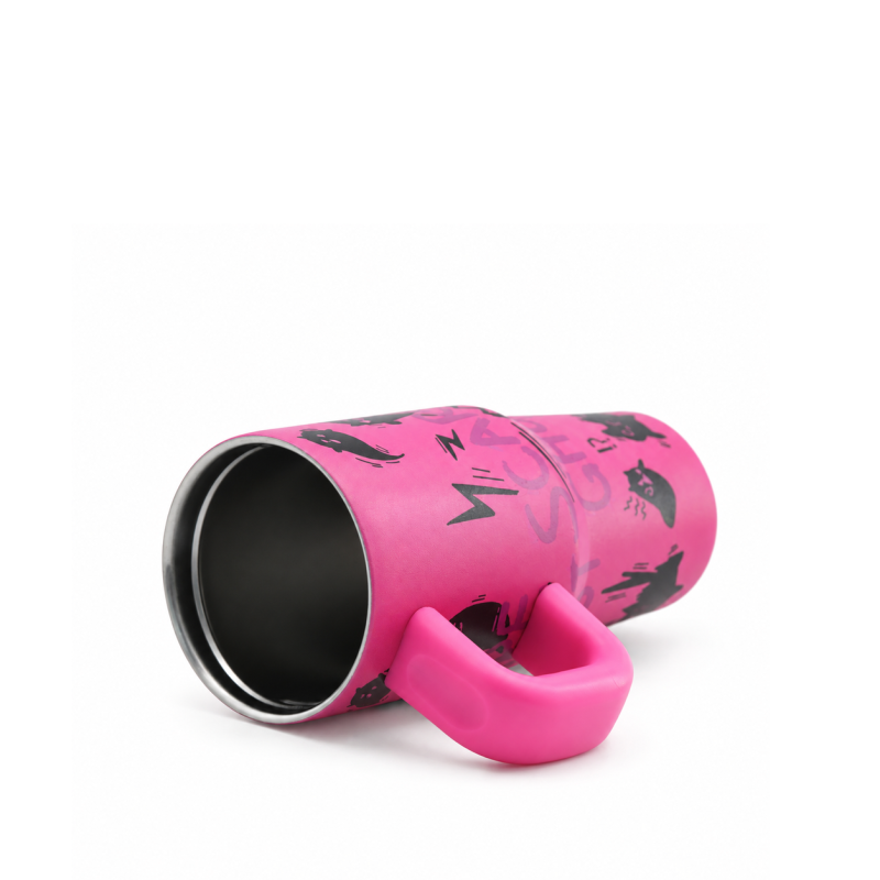 14oz Vacuum Insulated Kids Tumbler with Handle, Screw-On Spill-Resistant Lid with Sip&Straw