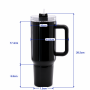 2-in-1 Drink & Snack Stainless Steel Vacuum Insulated Tumbler with Handle, Straw Lid and Detachable Food Container