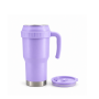 40oz Double-Wall Vacuum Insulated Travel Tumbler with Push-On Slide Lid and Side Handle, Insulated Travel Mug for On-the-Go Use