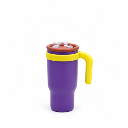 400ml & 500ml Vacuum-Insulated Stainless Steel Tumbler with Handle and Dual-Drink Lid