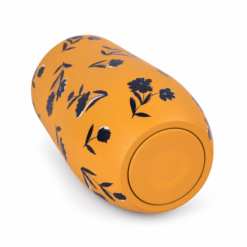 18 oz Egg-Shaped Double-Wall Stainless Steel Vacuum Insulated Wine Tumbler with Spill-Resistant Push-On Sliding Lid
