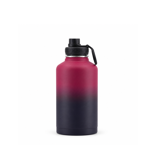 64oz Stainless Steel Wide Mouth Water Bottle with Spout Lid and Carry Handle 64oz Stainless Steel Wide Mouth Water Bottle with Spout Lid and Carry Handle