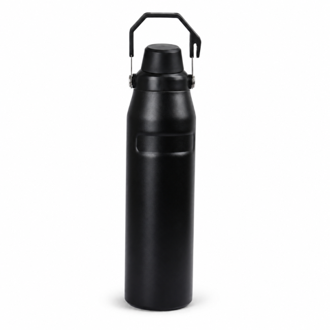 36oz Double-Wall Stainless Steel Insulated Water Bottle with Screw-On Lid, Direct-Drink Spout and Carry Handle 36oz Double-Wall Stainless Steel Insulated Water Bottle with Screw-On Lid, Direct-Drink Spout and Carry Handle