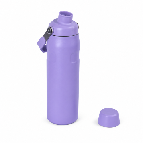 24oz Double-Wall Stainless Steel Insulated Water Bottle with Screw-On Lid, Direct-Drink Spout and Carry Handle