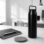 32oz Double-Wall Stainless Steel Insulated Outdoor Water Bottle with Screw-On Lid, Direct-Drink Spout and Carry Handle