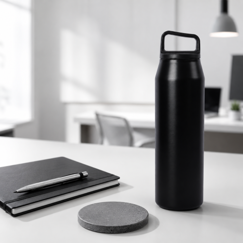 32oz Double-Wall Stainless Steel Insulated Outdoor Water Bottle with Screw-On Lid, Direct-Drink Spout and Carry Handle