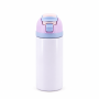 20oz Double-Wall Stainless Steel Insulated Water Bottle with Screw-On Locking Flip-Top Lid, Direct-Drink Spout and Carry Handle