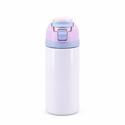 20oz Double-Wall Stainless Steel Insulated Water Bottle with Screw-On Locking Flip-Top Lid, Direct-Drink Spout and Carry Handle