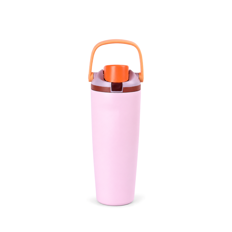 30 oz Vacuum Insulated Water Bottle with Locking Flip-Top Direct-Drink Lid & Carry Handle