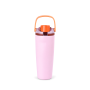 30 oz Vacuum Insulated Water Bottle with Locking Flip-Top Direct-Drink Lid & Carry Handle