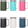 H350A-12oz Insulated Stainless Steel Coffee Travel Mug, Double Wall Vacuum Reusable Coffee Cup with Handle