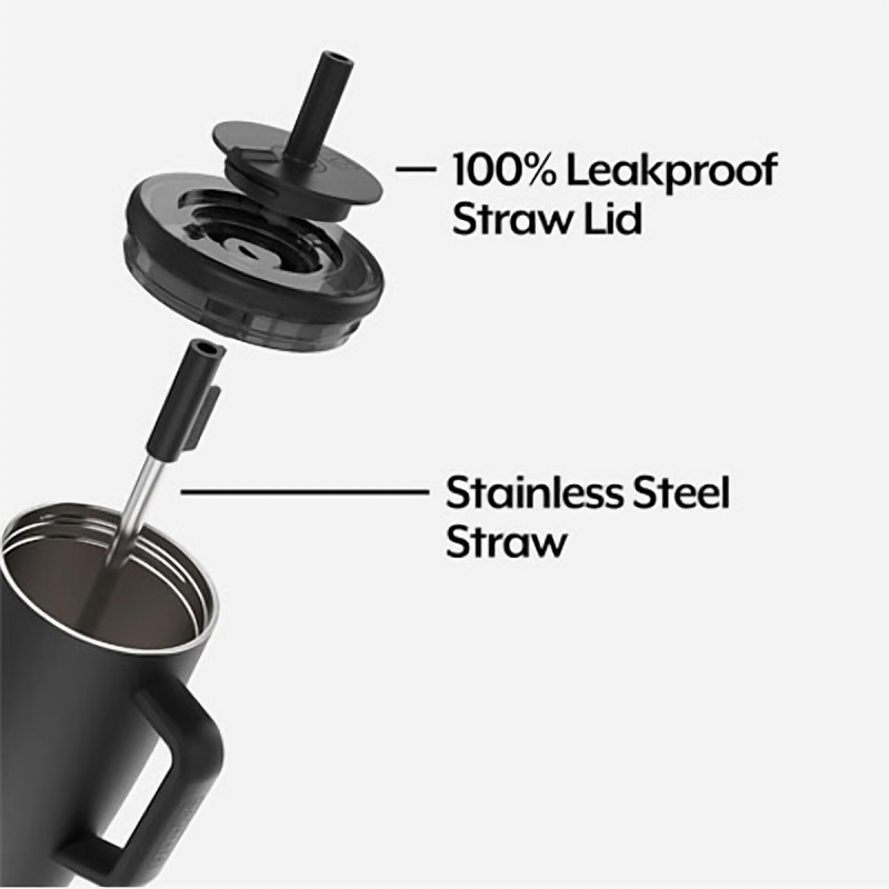 Q1200N-40 oz Tumbler with Handle and Straw