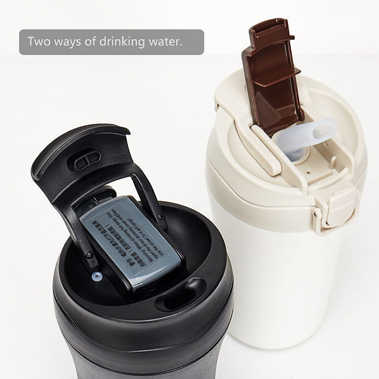Q400 - Wholesale Hot Sale Reusable Insulated Travel Mug Double Wall Stainless Steel Coffee Tumbler with 2 ways for Drink Water