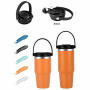 Q900H-1-oz Double Wall Stainless Steel Insulated Tumbler with Straw