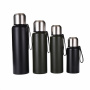 R1500-Insulated Vacuum Thermo Bottle, 1500ML Large Capacity Stainless Steel Thermos Portable Flask Insulated Tumbler with Rope for coffee hot and cold drink (Black)