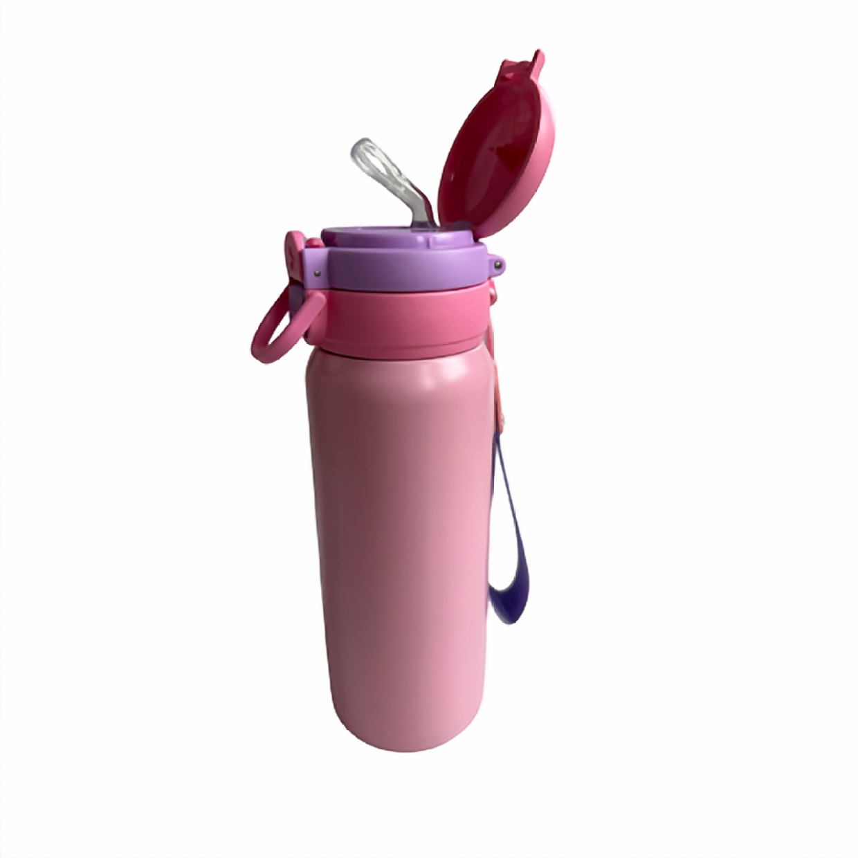 T550-550ml Double wall stainless steel vacuum tumbler with Pop-Open Straw & Spout 2-in-1 Lid