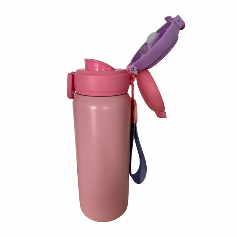 T550-550ml Double wall stainless steel vacuum tumbler with Pop-Open Straw & Spout 2-in-1 Lid