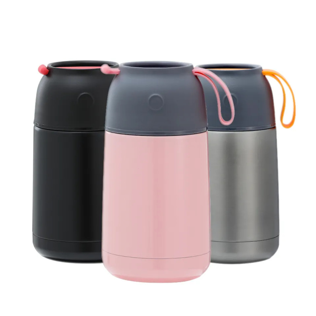 M600A-600ml Vacuum Insulated Food Jar Thermal Lunch Containers, Travel Food Flask with Spoon