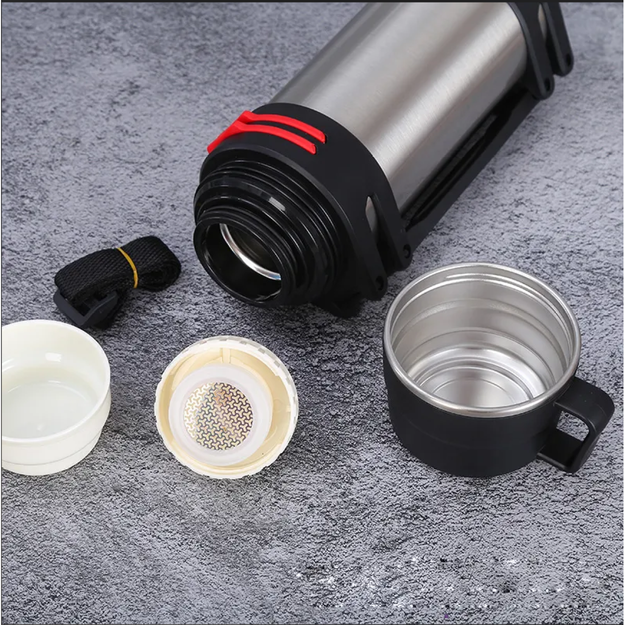 P2500C-2500ml Oversized Vacuum Insulated Thermoses with Handle and Strap