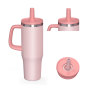 Q1000B-32oz Double Wall Stainless Steel Insulated Tumbler with Straw