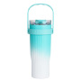Q1200J-40-oz Double Wall Stainless Steel Insulated Tumbler with Straw
