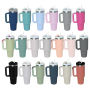 Q1200B-40oz Tumbler with Handle and Straw Lid coffee Insulated Cup Reusable Stainless Steel Tumbler