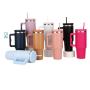 Q1200D-40OZ Tumbler with Handle and Straw Lid Tumbler Insulated Reusable Stainless Steel Water Bottle